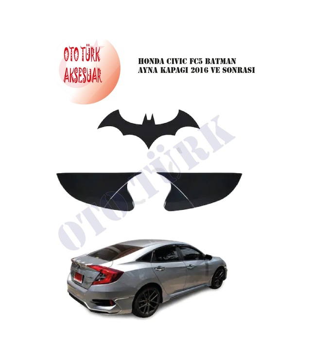 Honda Civic Fc5 Yarasa Batman Ayna Kapağı 2016 Ve Sonrası Cıvıc