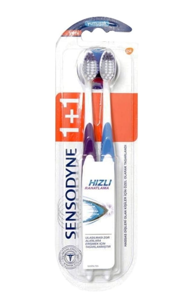 Sensodyne Hızlı Diş Fırçası Soft 2'li Mavi - Mor