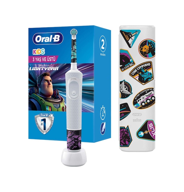 Oral-B Lightyear D100 Çocuk Şarjlı/Elektrikli Diş Fırçası + Seyahat Kabı Özel Seri