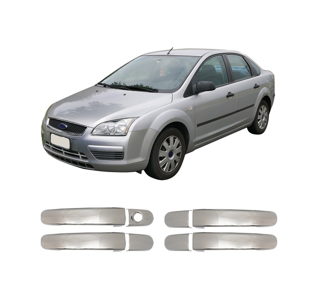 Ford Focus 2 Uyumlu 2005-2011 Krom Kapı Kolu 4 Kapı Paslanmaz Çelik