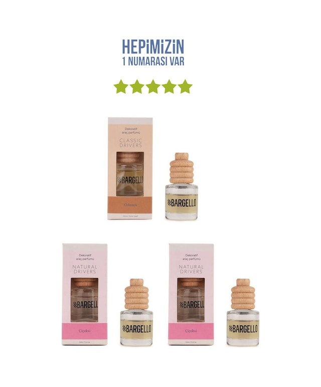 Odunsu + 2x Çiçeksi Araç Parfümü 8 Ml