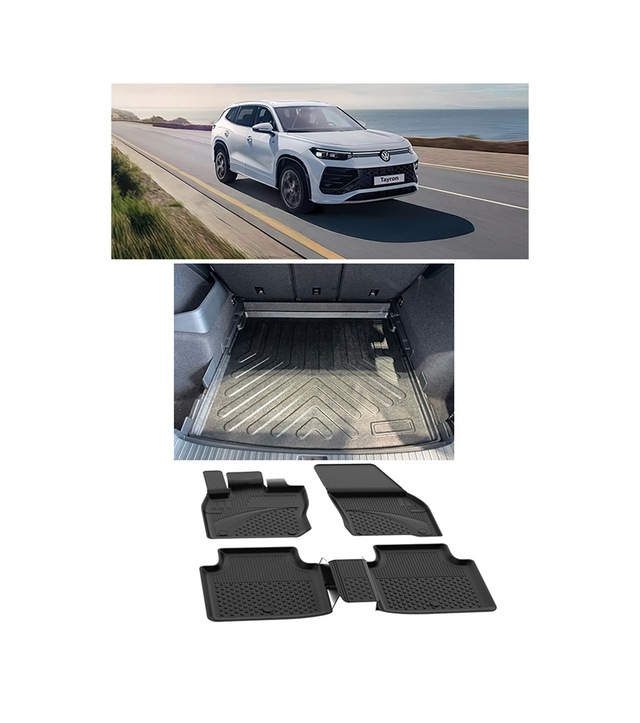 Sahler Volkswagen Tayron 2025 Ve Sonrası 4.5d Paspas Rizline 3d Alt Bagaj Havuzu Set