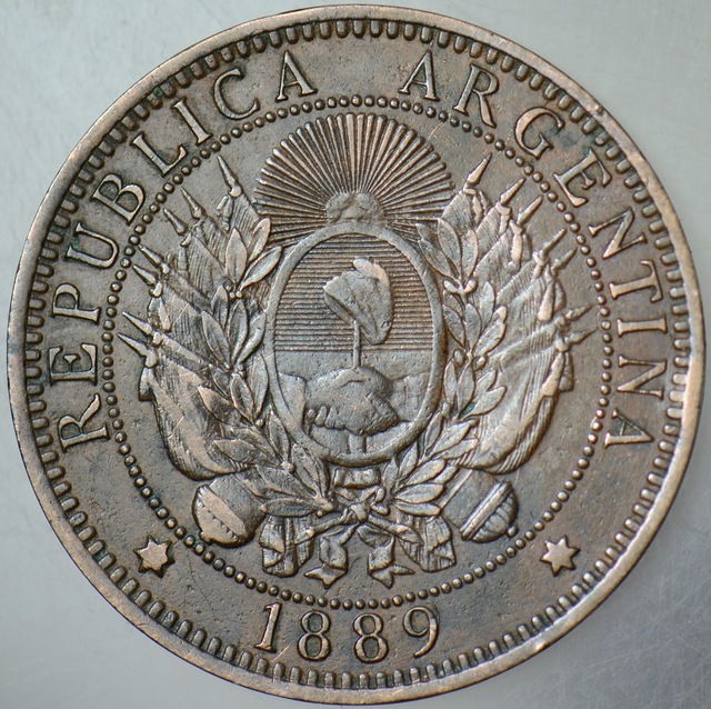 Arjantin 2 Centavos 1889.