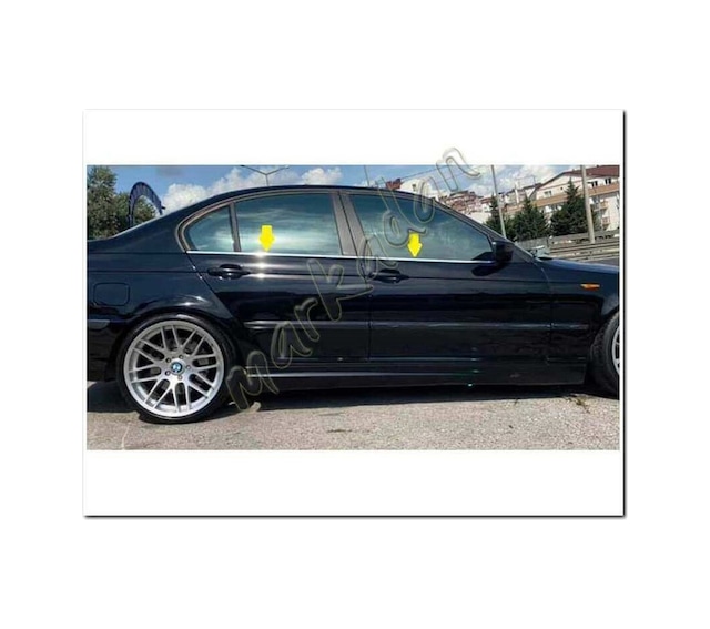 Bmw E46 Sedan Krom Cam Çıtası 1998-2006 4 Parça Paslanmaz Çelik