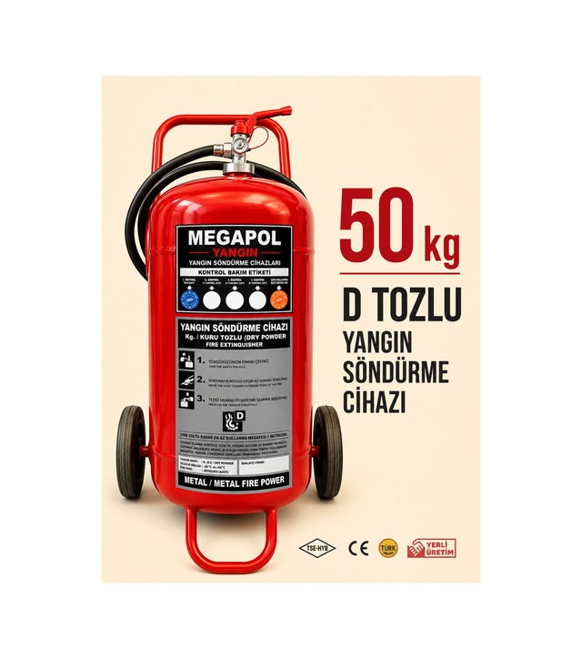 50 Kg D Tozlu Metal Yangınlarını Söndürme Cihazı. Yangın Tüpü. Yangın Söndürme Cihazı. Yangın Söndürme Tüpü. Yangın Söndürücü - 903364470
