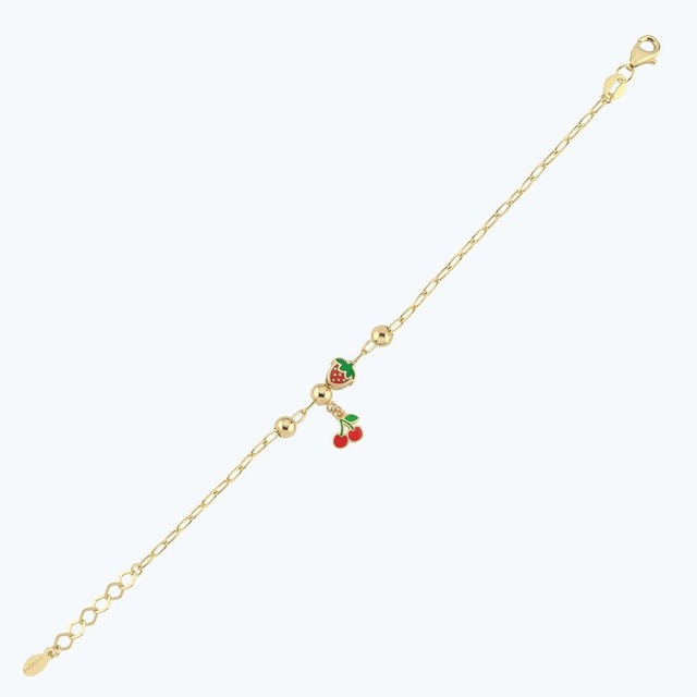 Altınbaş Altın Çocuk Kirazlı Çilek Bileklik Ajrbl0025-y-24754 Çok Renkli