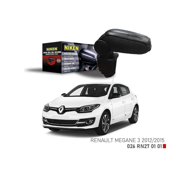 Niken Araca Özel Kolçak Renault Megane Iıı 3 2012 - 2015 Arası Siyah