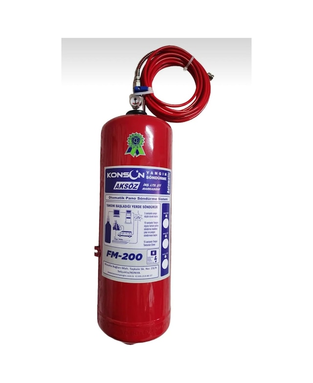 Fm200 Pano İçi Otomatik Gazlı Söndürme Sistemi 6 Kg