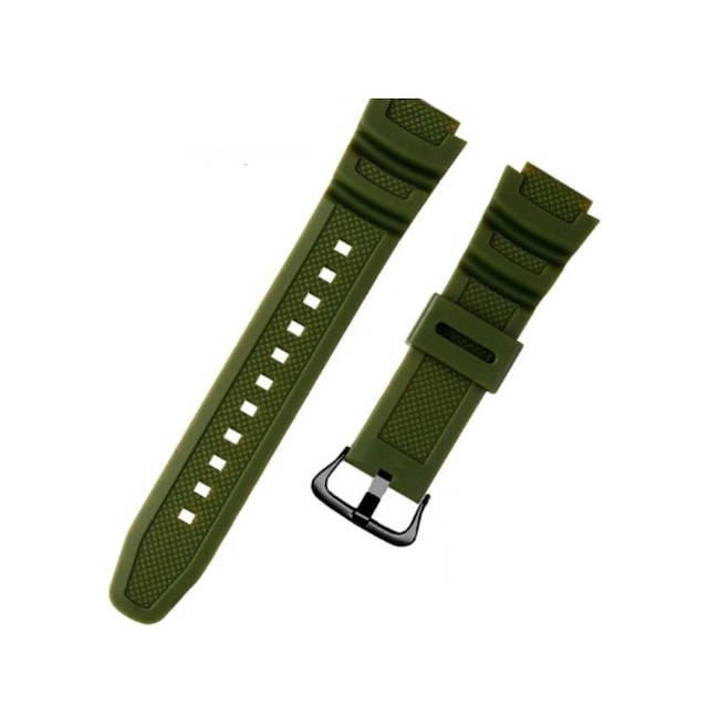 Casio Için Sgw-300 400 500 Ae1200 1300 Yeşil Haki Muadil Silikon