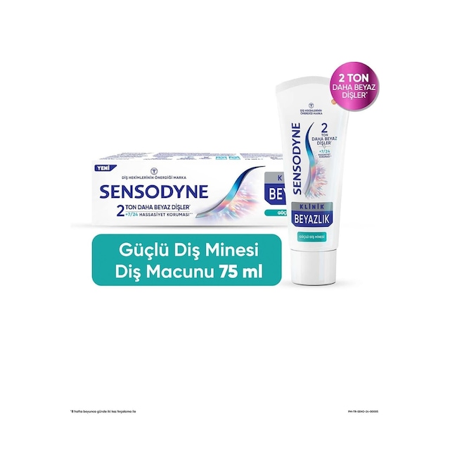 Sensodyne Klinik Beyazlık Güçlü Diş Minesi Diş Macunu 75 ML