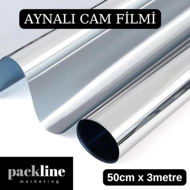 Kendinden Yapışkanlı Çizilmez Aynalı Cam Filmi 50cm X 3metre