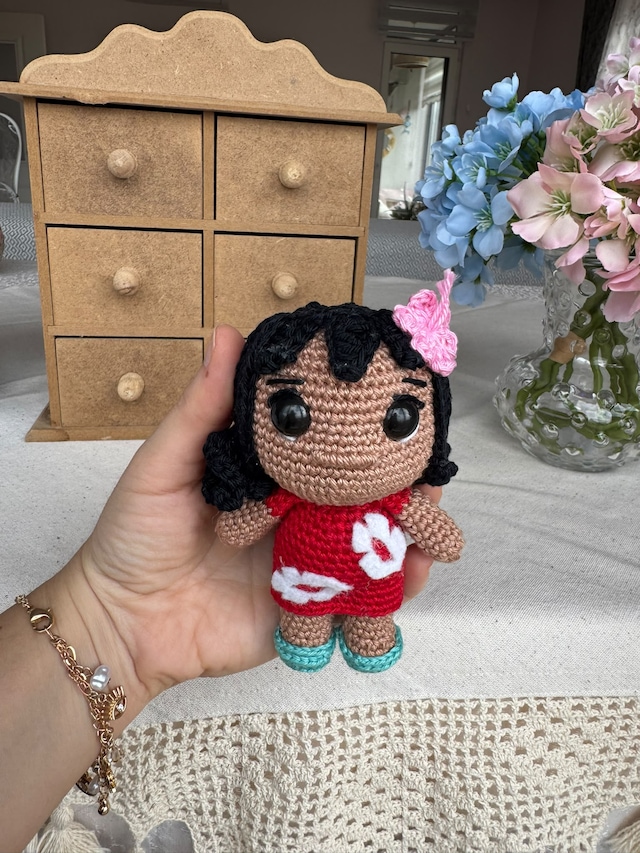 Amigurumı Mını Lılo Bebek 13 Cm