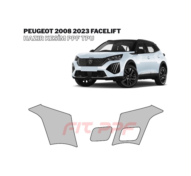 Peugeot 2008 - 2023 Facelıft 210 Mikron Premium Tpu Ppf Kaplama Seti-bagaj Kapağı