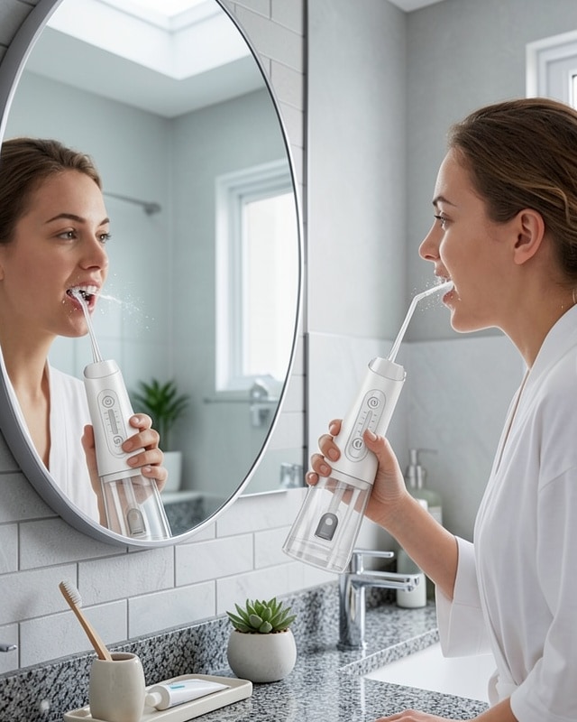Kablosuz Ağız Duşu 320 Ml Ipx7 Su Geçirmez Uczzzamf11ağızduşubeyaz-2
