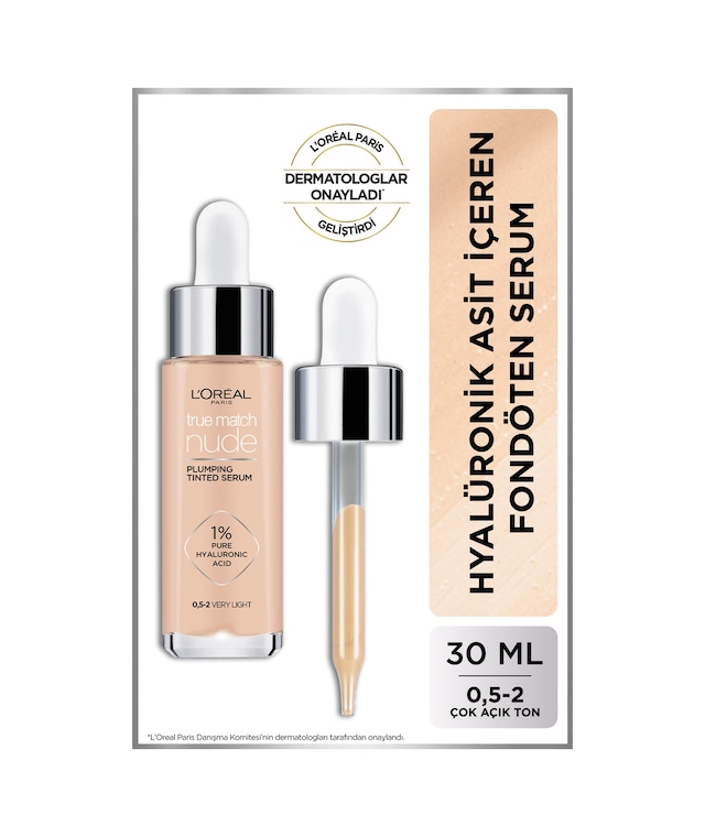 L'Oreal Paris True Match Nude Serum Fondöten 0.5 2 Very Light
