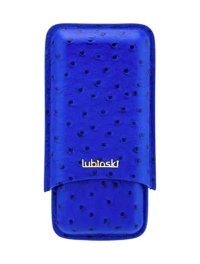 Lubinski Deri 3'lü Puro Kılıfı Lacivert Desenli 60 Ring Lb-507