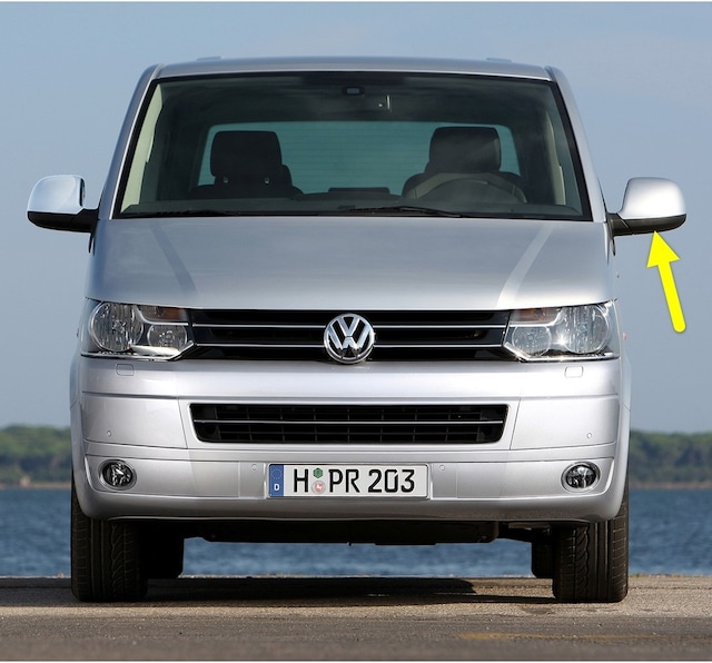 VW Caravelle 10-15 Sol Dış Dikiz Ayna Alt Kapağı Siyah 7E1857603B