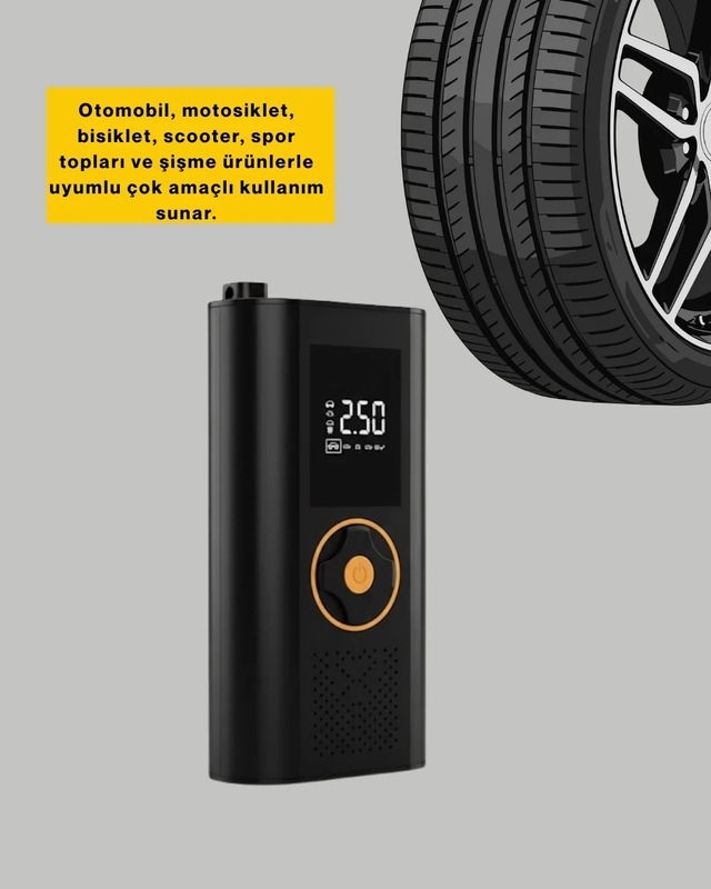 Dijital Lastik Pompası Çok Amaçlı Araç Bisiklet Top Uyumlu