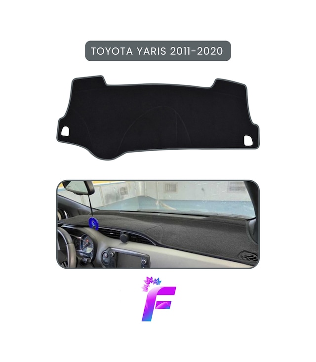Toyota Yaris 2011-2020 Torpido Örtüsü Çatlama Ve Isıya Karşı Tam Koruma Oto Aksesuar B68 Gri