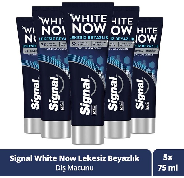 Signal White Now Lekesiz Beyazlık Diş Macunu 5 x 75 ML