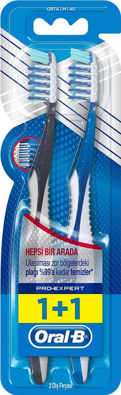 Oral-B Pro-Expert Diş Fırçası 40 Orta 1+1 Paketi