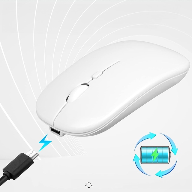 Hymark M22 Sessiz Tıklama Şarjlı Çift Modlu Bluetooth Kablosuz 2.4 Ghz Mouse