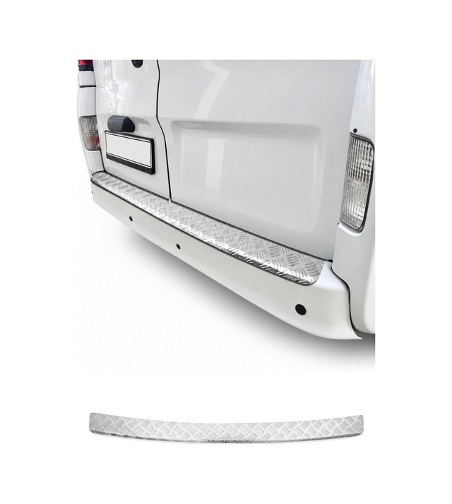 Opel Movano B 2010-2021 Uyumlu Mat Arka Tampon Eşiği Alüminyum Gümüş