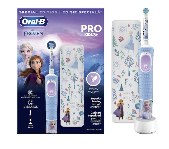 Oral-b Vitality Pro Frozen Özel Seri Çocuklar İçin Şarj Edilebilir Diş Fırçası Ve Seyahat Kutusu Şarjlı
