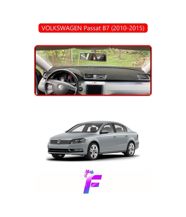 Volkswagen Passat B7 2010-2015 Uyumlu Torpido Örtüsü Yansıma Önleyici Hızlı Montaj K93 Torpido Halısı