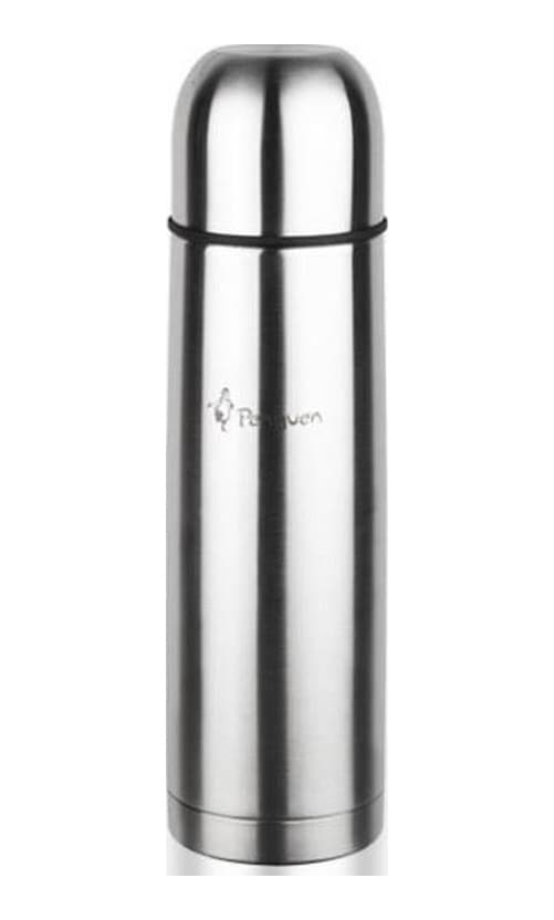 Penguen 1100 Çift Katlı Kapaklı Çelik Termos 1 Litre Inox
