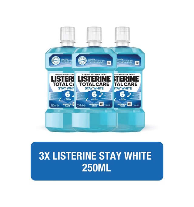 Listerine Stay White Ağız Bakım Suyu 3 x 250 ML
