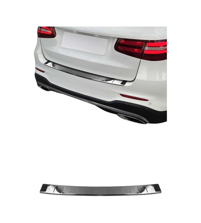 Mercedes Glc X253 2015-2022 Uyumlu Krom Arka Tampon Eşiği Paslanmaz Çelik Siyah