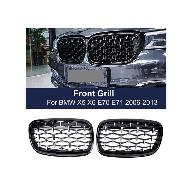 Bmw X5 E70 Diamond Ön Panjur Izgara 2006-2013 Arası Pianoblack