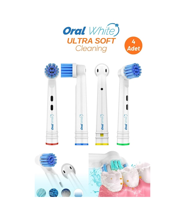 Ultra Soft Cleaning Yedek Diş Fırçası Başlığı, 4'lü Paket Diğer