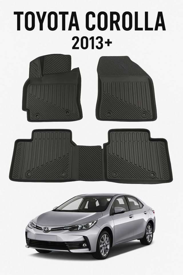 Toyota Corolla Sedan 2013-2018 +uyumlu 3d Premium Oto Paspas Su Geçirmez, Kaymaz, Kolay Temizlenir