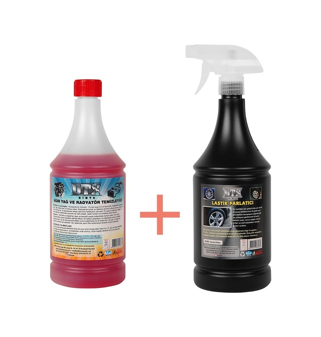 DTX Ağır Yağ ve Radyatör Temizleyici 1 L + Lastik Parlatıcı 1 L