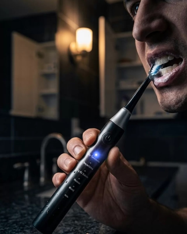 Sonic Diş Fırçası 5 Çalışma Modu 500 Mah Ipx7 Su Geçirmez 4 Yedek Başlık Mh-hs7868-3117