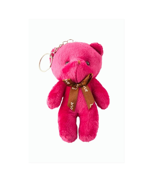 Ayıcık - 814 - Peluş Çanta Anahtarlık 13 - Spt-gld - Cm Fuşya