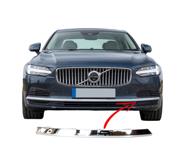 Volvo S90 Ön Tampon Nikelaj Krom Çıta Alt Sol 2021-