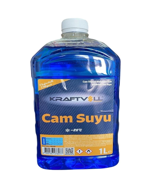 Kraftvoll Cam Suyu Mavi Antifrizli -20 Derece 1lt