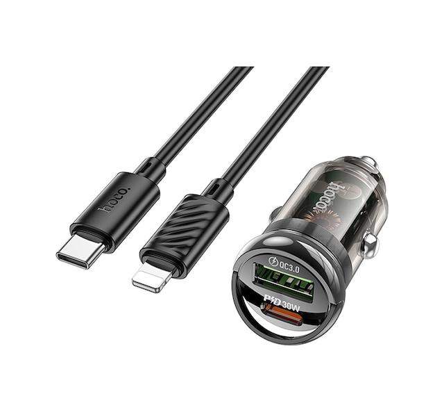 Hoco Z53a Pd30w Type-c + Usb Qc3.0 Araç Hızlı Şarj Aleti + Kablo