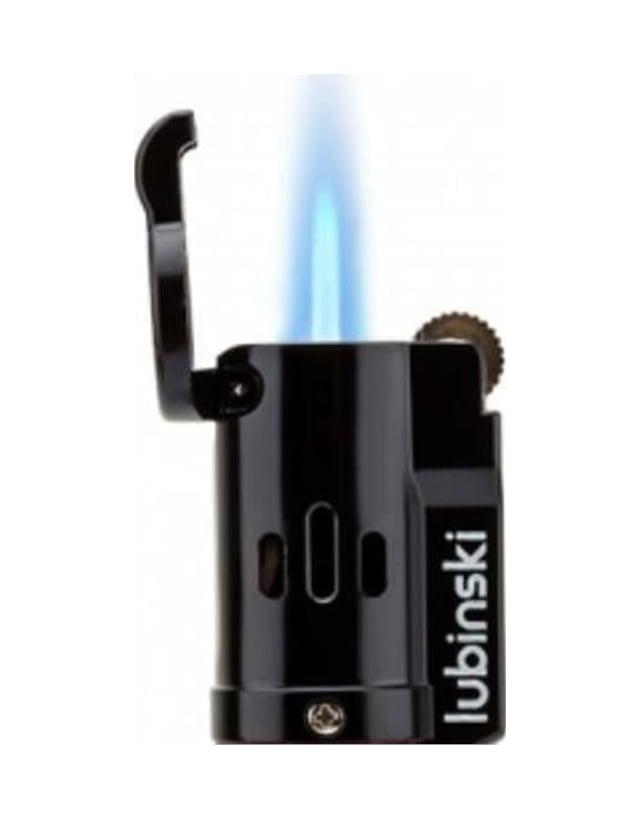 Lubinski Cigar Basic Slim Tek Torch Puro Çakmağı Siyah Lb-206