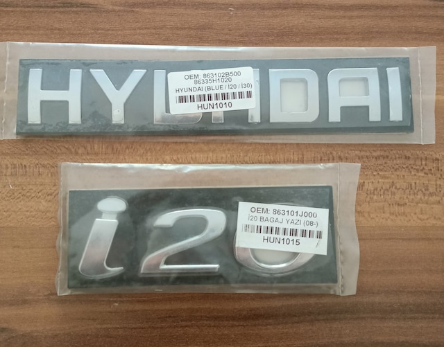 Hyundai İ20 Bagaj Yazısı 2li Takım Hyundai Ve İ20
