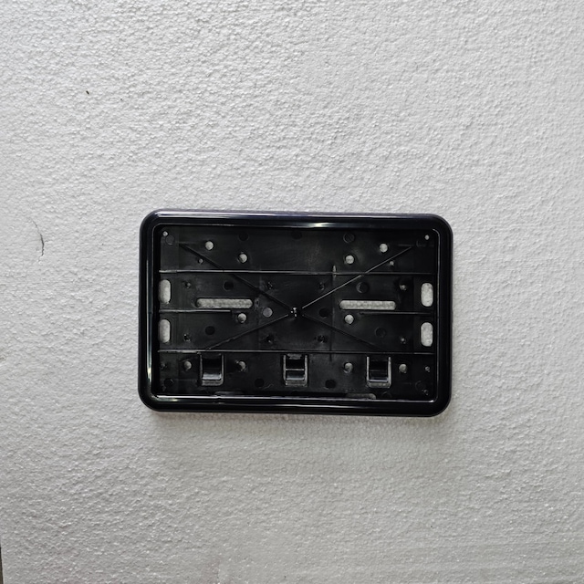 Kare Plakalık Motosiklet Uyumlu Parlak Siyah Plastik 26x17cm