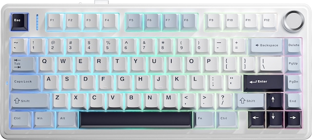 Aula F75 Mekanik RGB TKL Reaper Switch Kablosuz Makrolu Hot Swap Klavye Lacivert