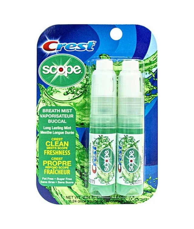 Crest Breath Mist With Scope Long Lasting Mint 2 Bottles