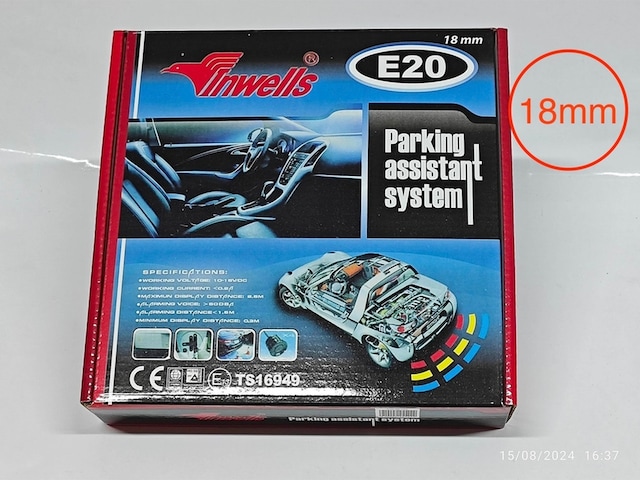 Otovera 18 Mm Yeni Sesli Park Sensörü E20-18mm Gri