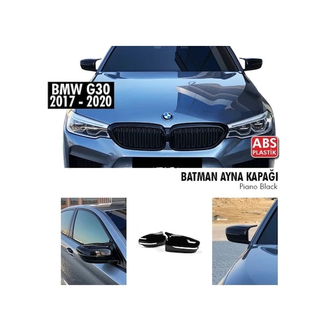 Bmw G30 2017-2020 Yarasa Batman Ayna Kapağı Piano Black