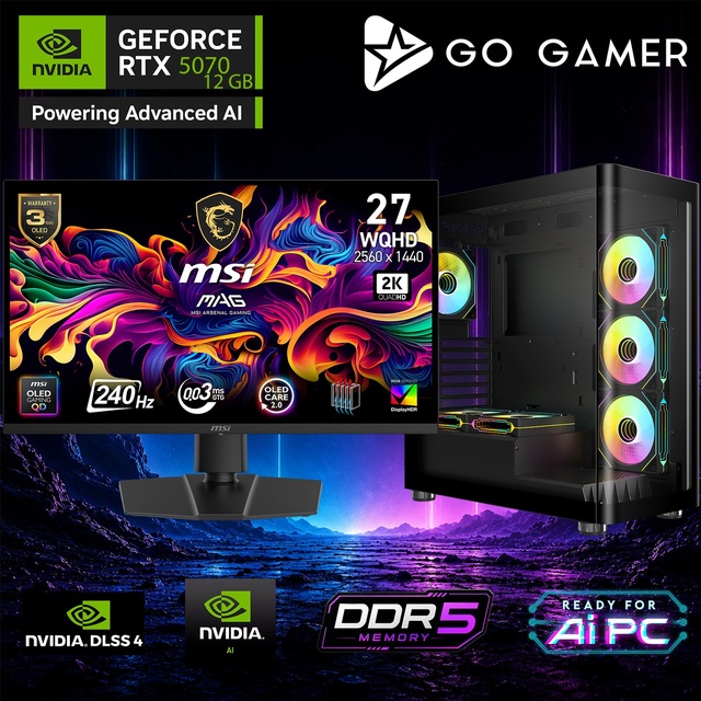 Go Gamer AE966DP Ryzen 9 9950X3D2 RTX 5070 64GB RAM 1TB SSD
