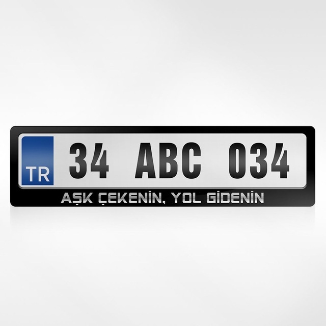 Kişiye Özel Aşk Çekenin Yol Gidenin Yazılı Plakalık 254897428